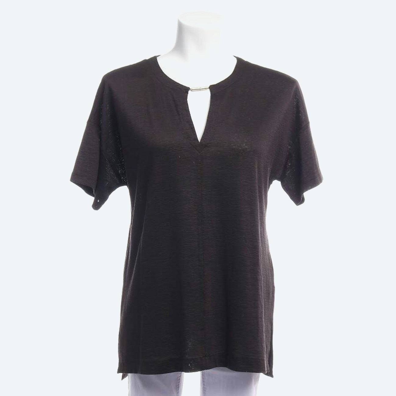 Image 1 of Shirt 38 Dark Brown in color Brown | Vite EnVogue