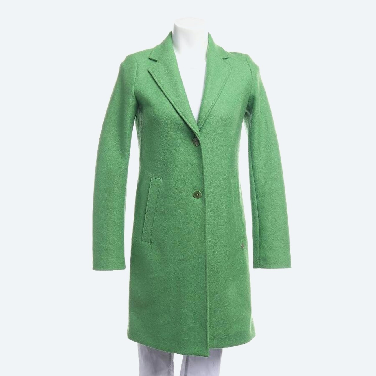 Image 1 of Between-seasons Coat 34 Green in color Green | Vite EnVogue