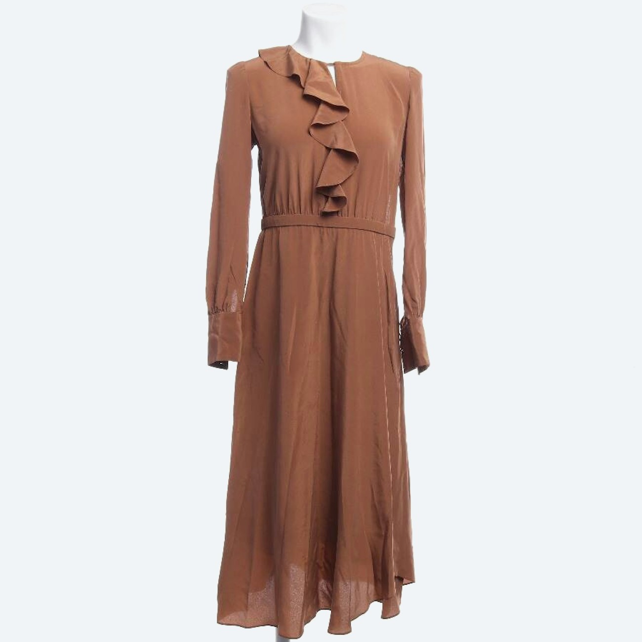 Image 1 of Silk Dress 36 Brown in color Brown | Vite EnVogue
