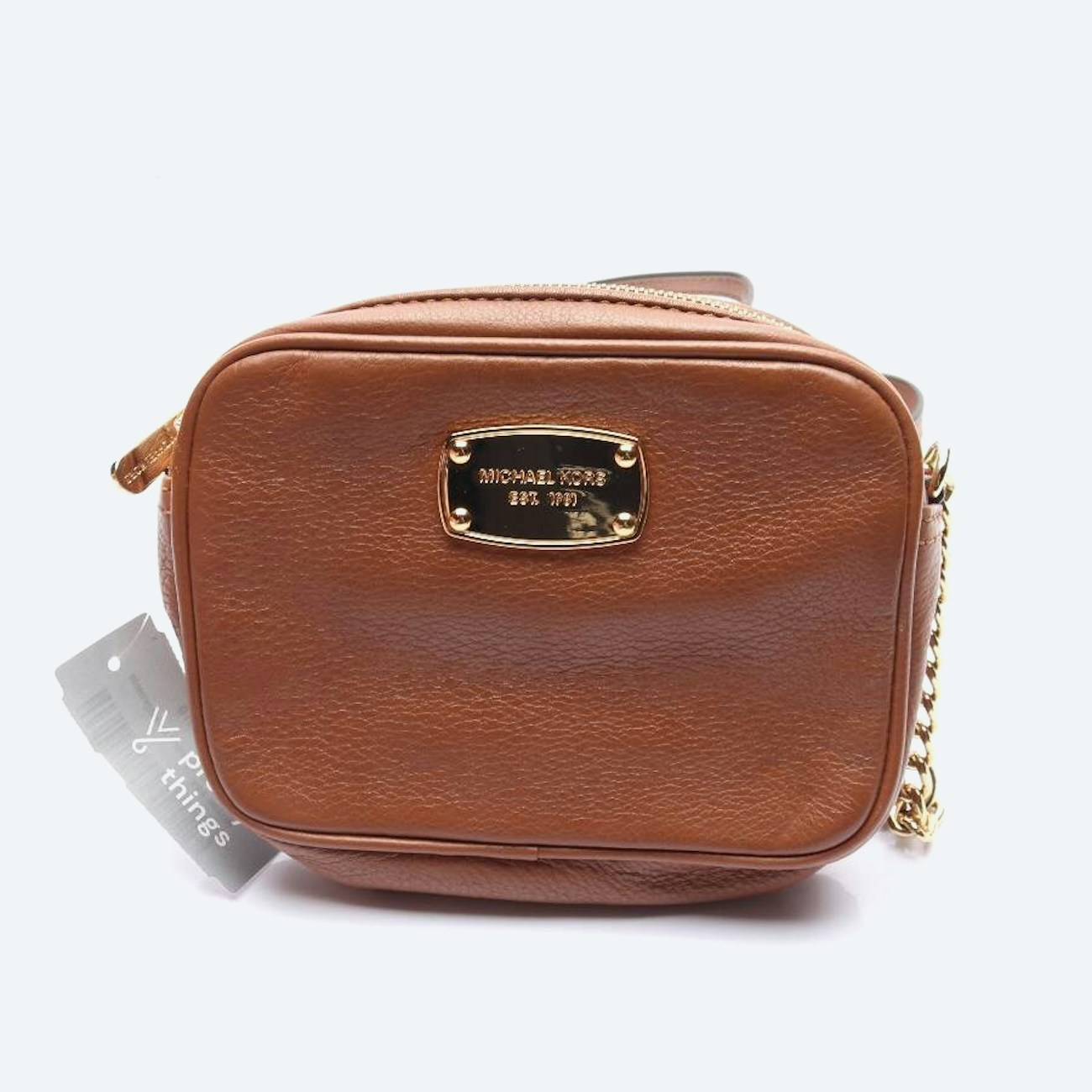 Image 1 of Crossbody Bag Light Brown in color Brown | Vite EnVogue