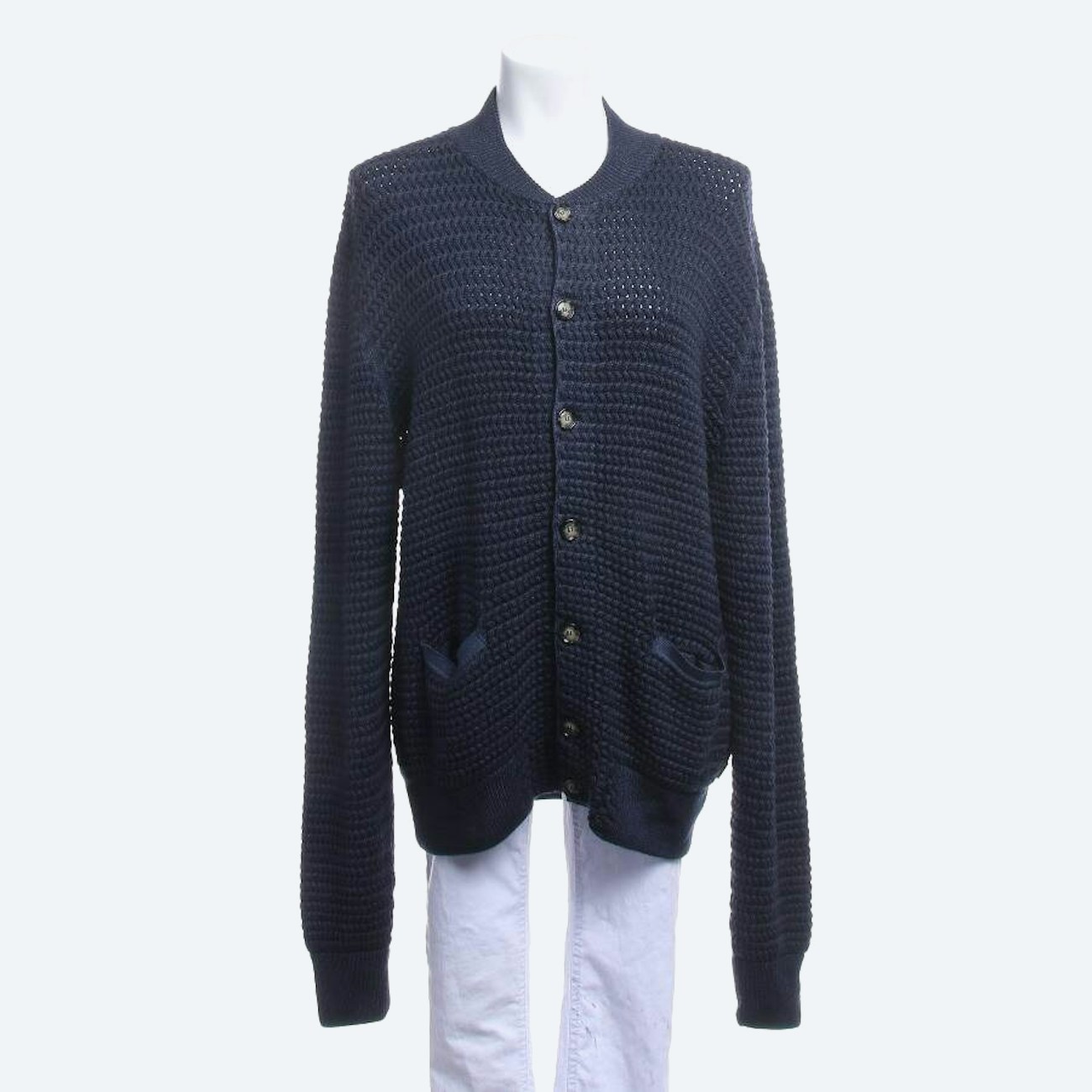 Image 1 of Wool Cardigan 54 Navy in color Blue | Vite EnVogue
