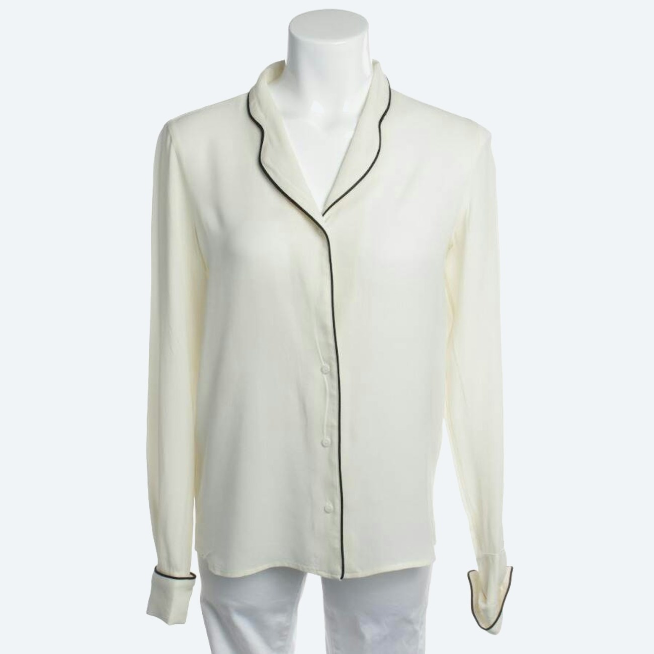 Image 1 of Silk Shirt XS Beige in color White | Vite EnVogue