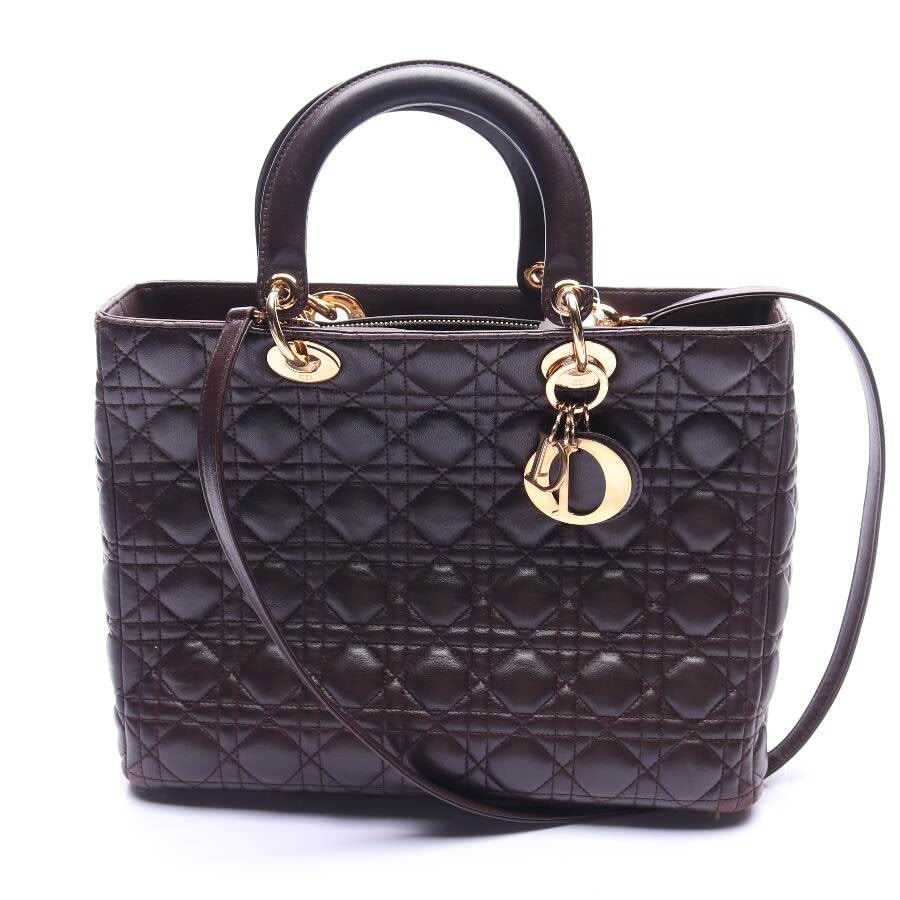 Image 1 of Lady Dior Handbag Brown in color Brown | Vite EnVogue
