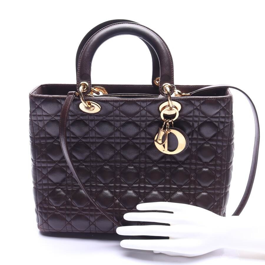 Image 4 of Lady Dior Handbag Brown in color Brown | Vite EnVogue