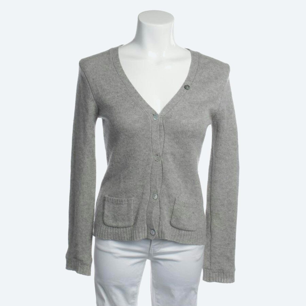 Image 1 of Cashmere Cardigan M Gray in color Gray | Vite EnVogue