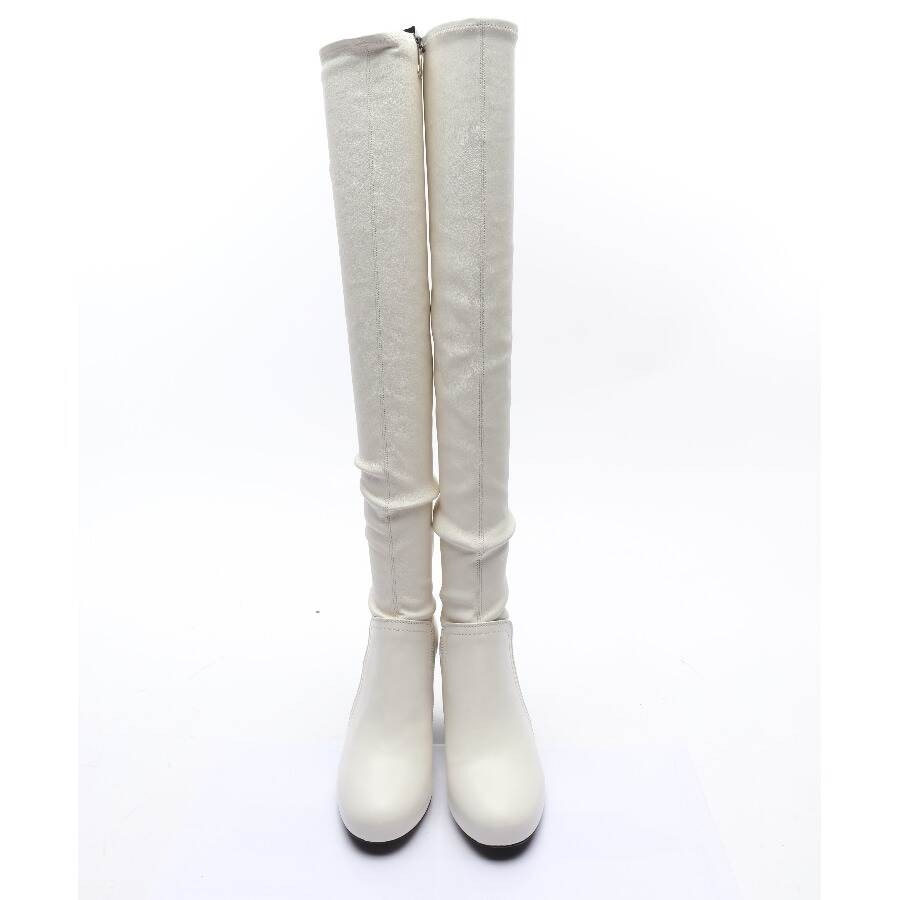 Image 2 of Overknee Boots EUR 36 White in color White | Vite EnVogue