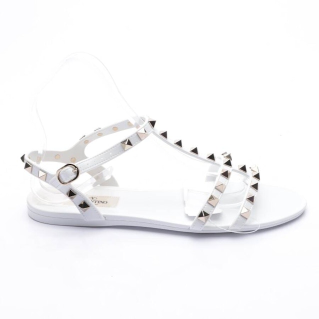 Image 1 of Rockstud Strappy Sandals EUR 37 White | Vite EnVogue