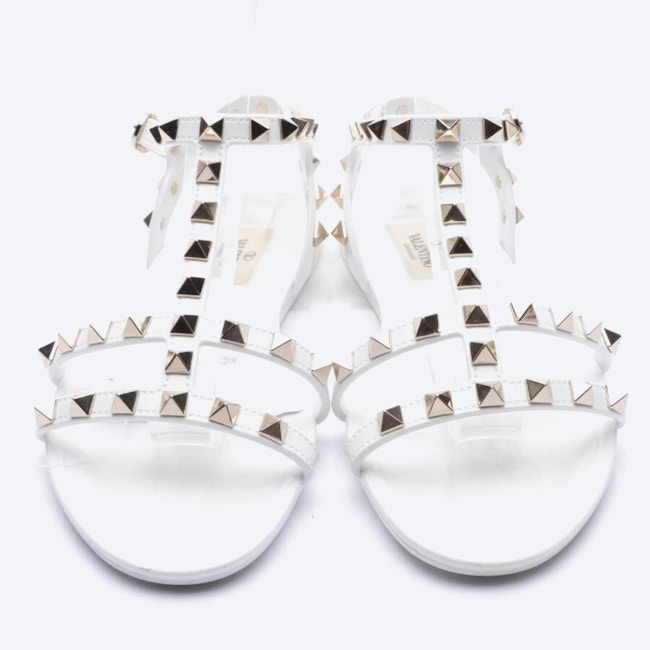 Image 2 of Rockstud Strappy Sandals EUR 37 White in color White | Vite EnVogue