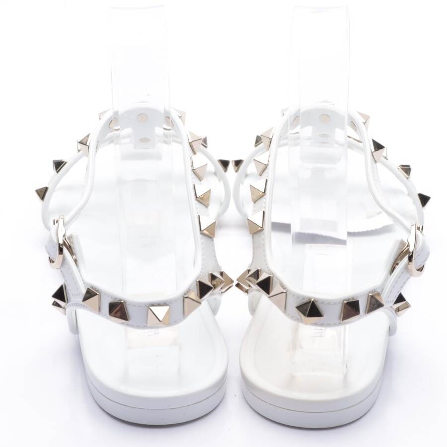 Image 3 of Rockstud Strappy Sandals EUR 37 White in color White | Vite EnVogue