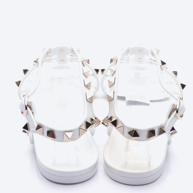 Image 3 of Rockstud Strappy Sandals EUR 37 White in color White | Vite EnVogue