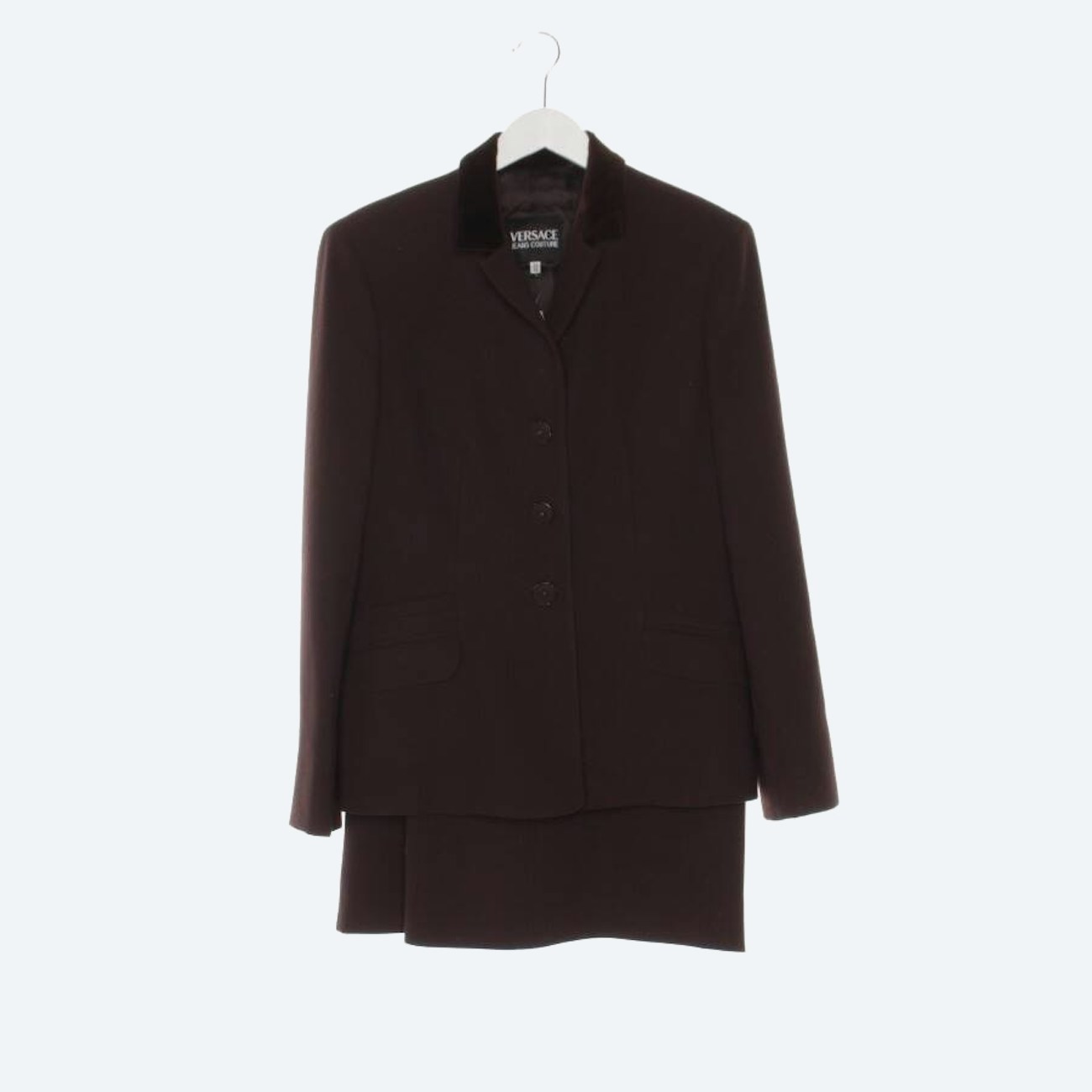 Image 1 of Wool Skirt Suit 40 Brown in color Brown | Vite EnVogue