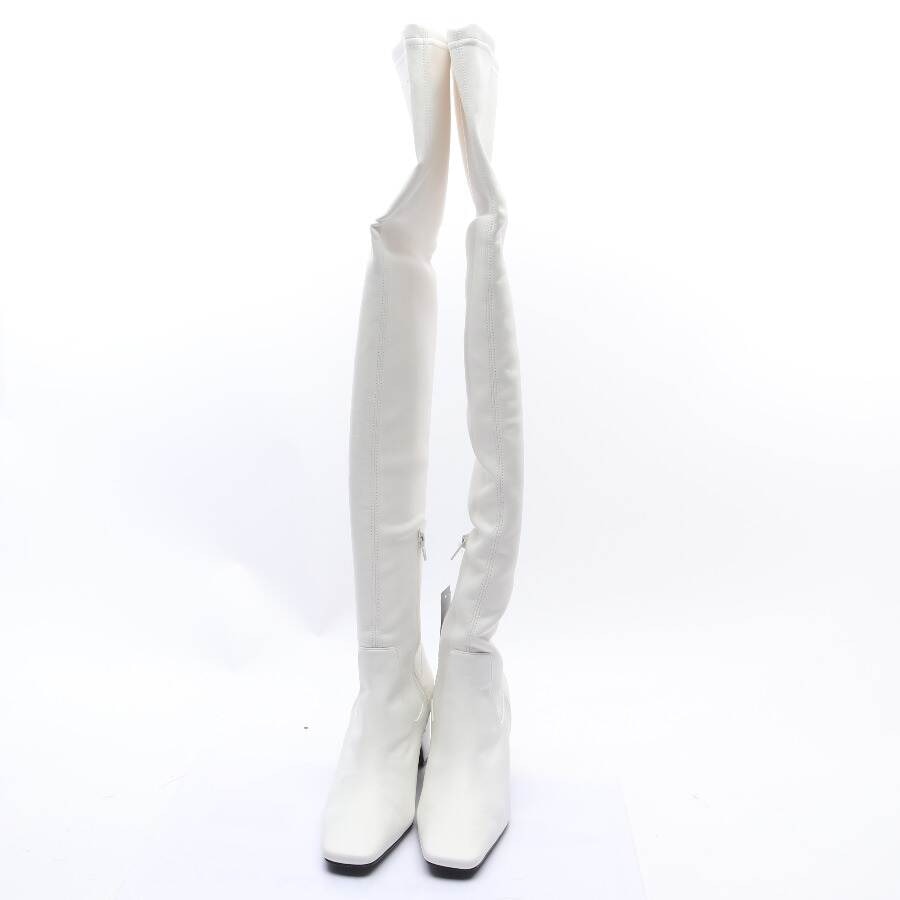 Image 2 of Overknee Boots EUR38 White in color White | Vite EnVogue
