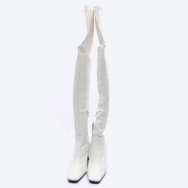 Image 2 of Overknee Boots EUR38 White in color White | Vite EnVogue