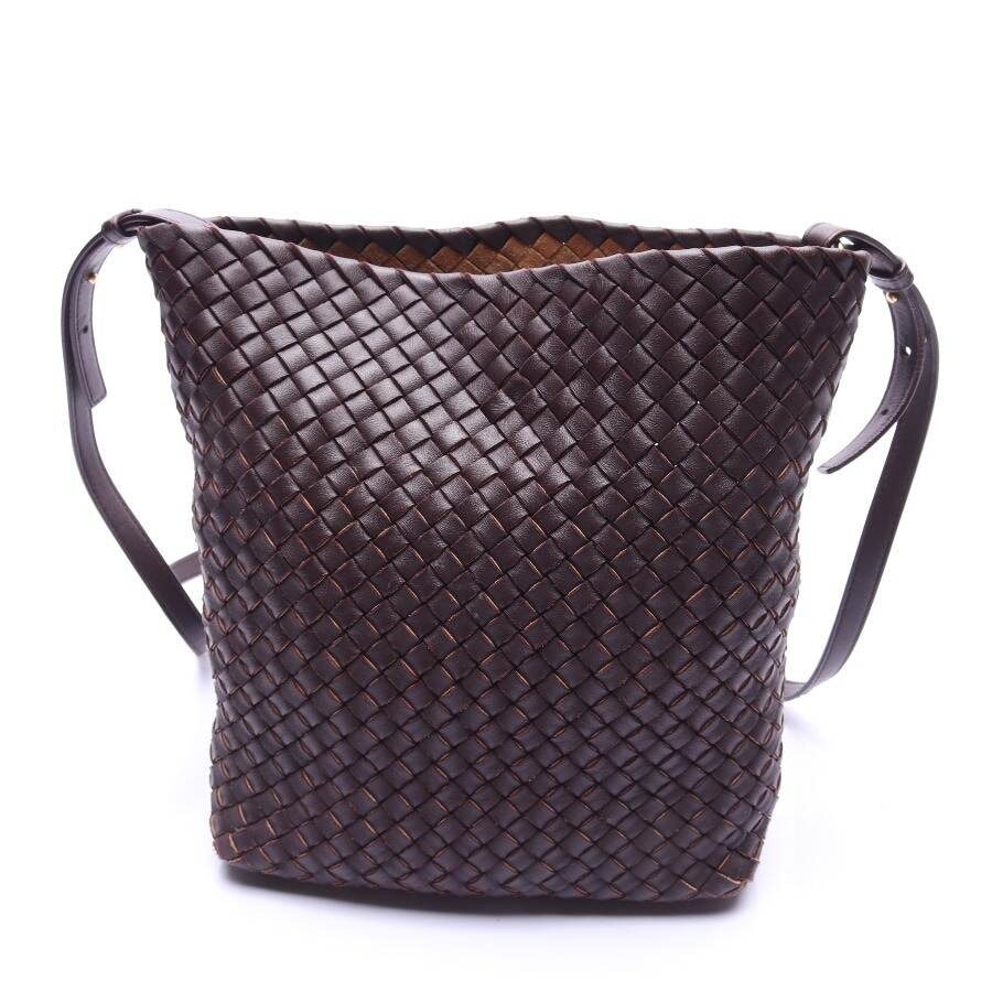 Image 1 of Intreddiato Bucket Crossbody Bag Dark Brown in color Brown | Vite EnVogue