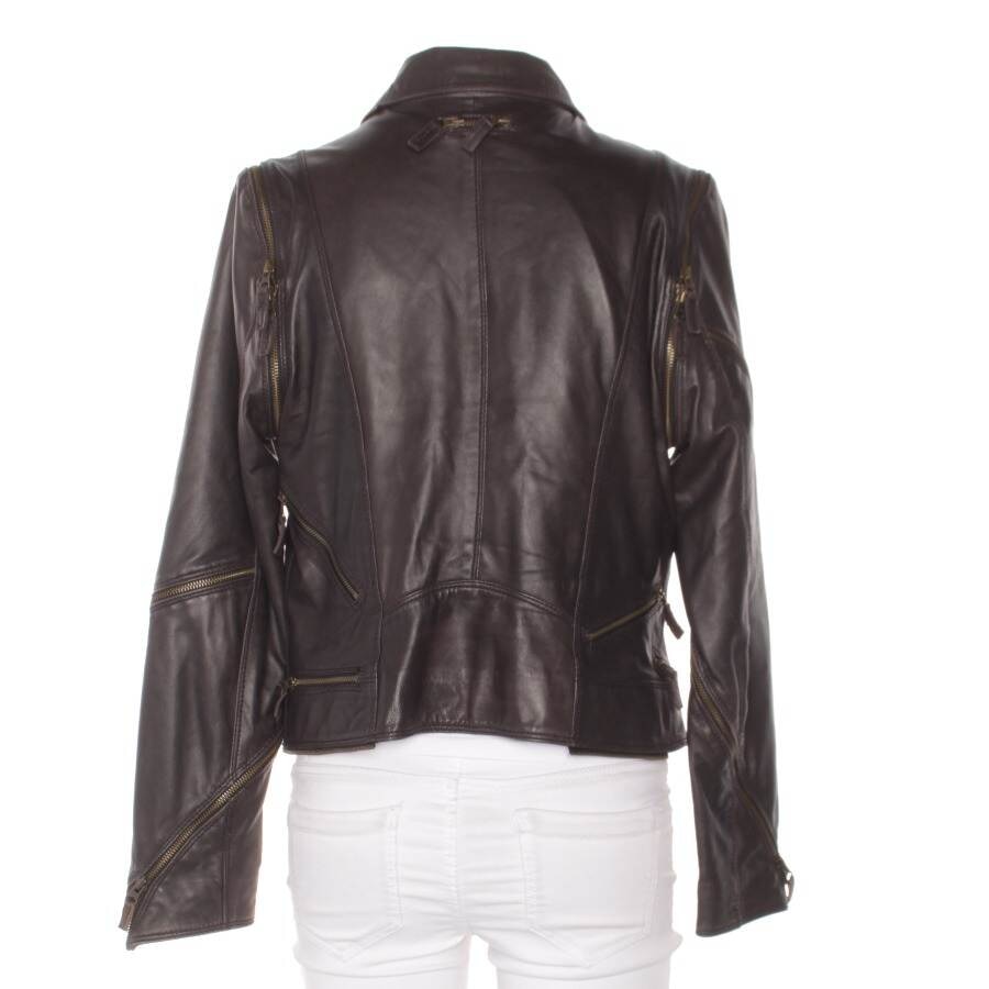 Image 2 of LeatherJacket 40 Dark Brown in color Brown | Vite EnVogue