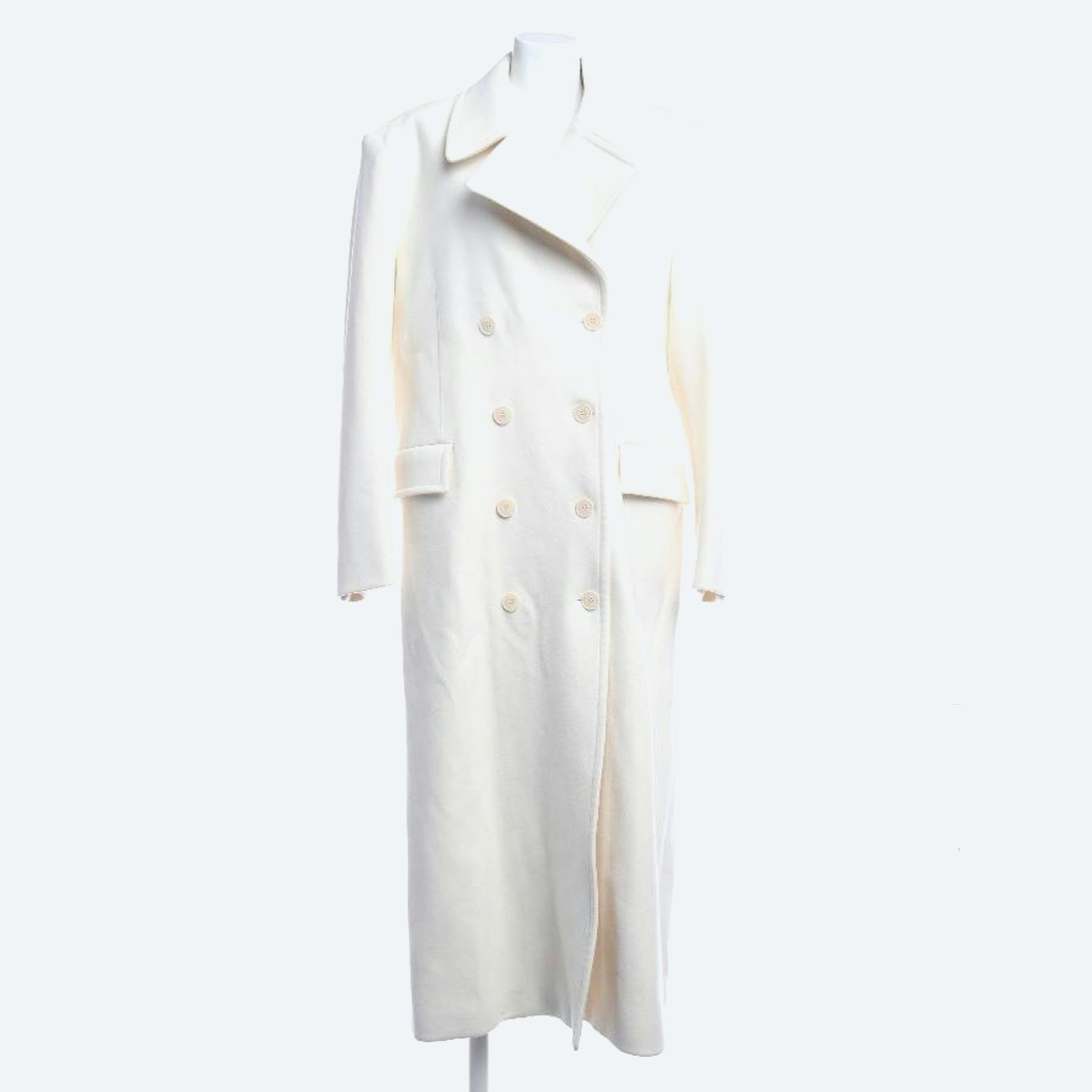 Image 1 of Wool Coat 42 Beige in color White | Vite EnVogue