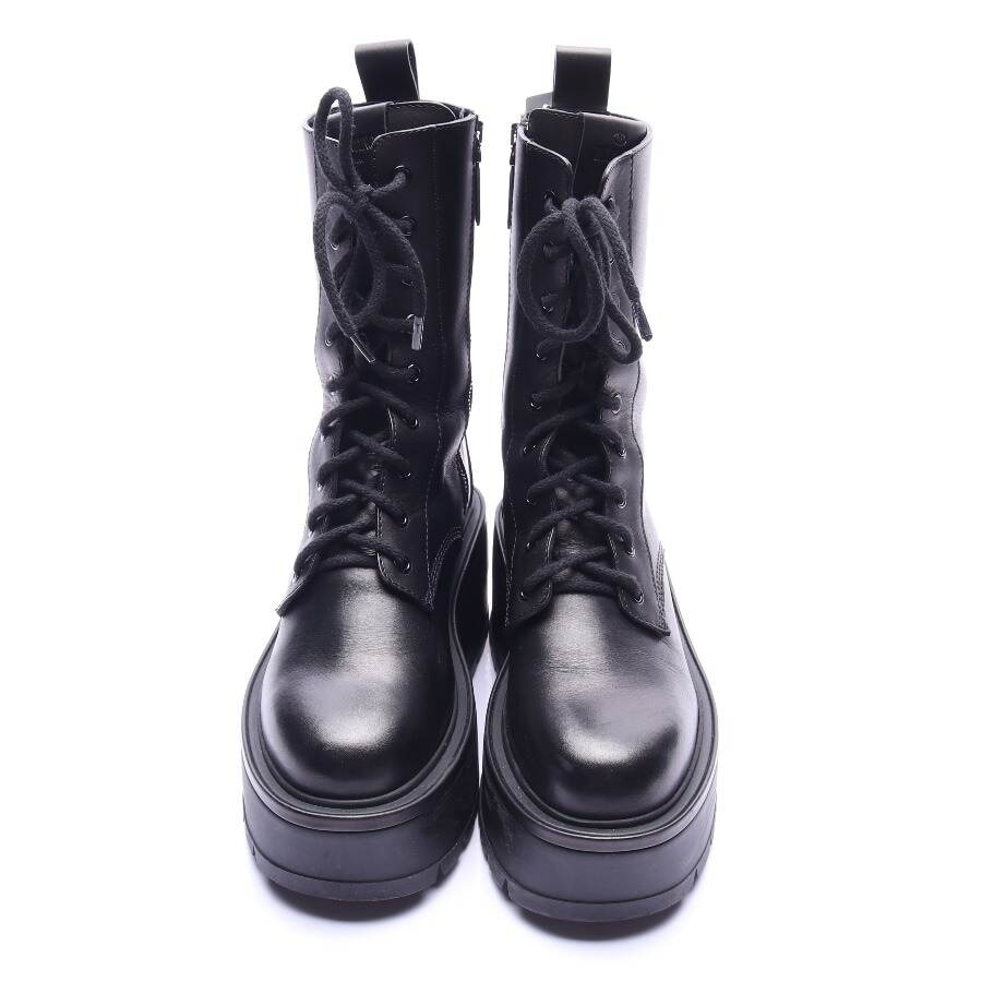 Image 2 of V-Logo Biker Boots EUR 38.5 Black in color Black | Vite EnVogue