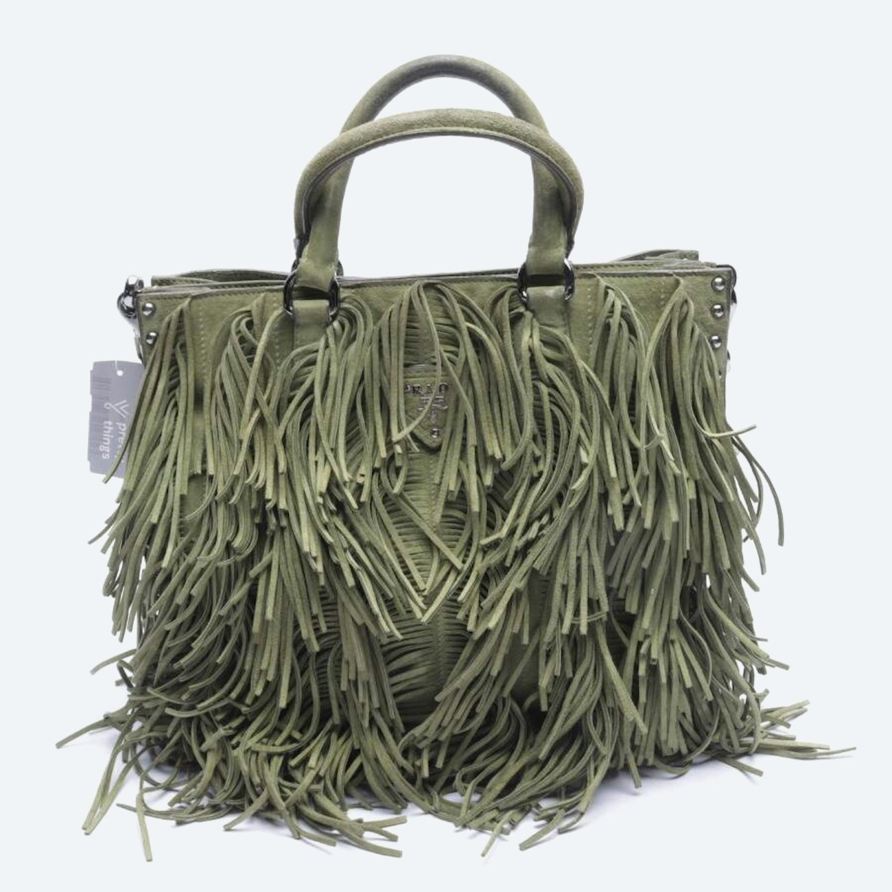 Bild 1 von Fringe Bag Handtasche Grün in Farbe Grün | Vite EnVogue