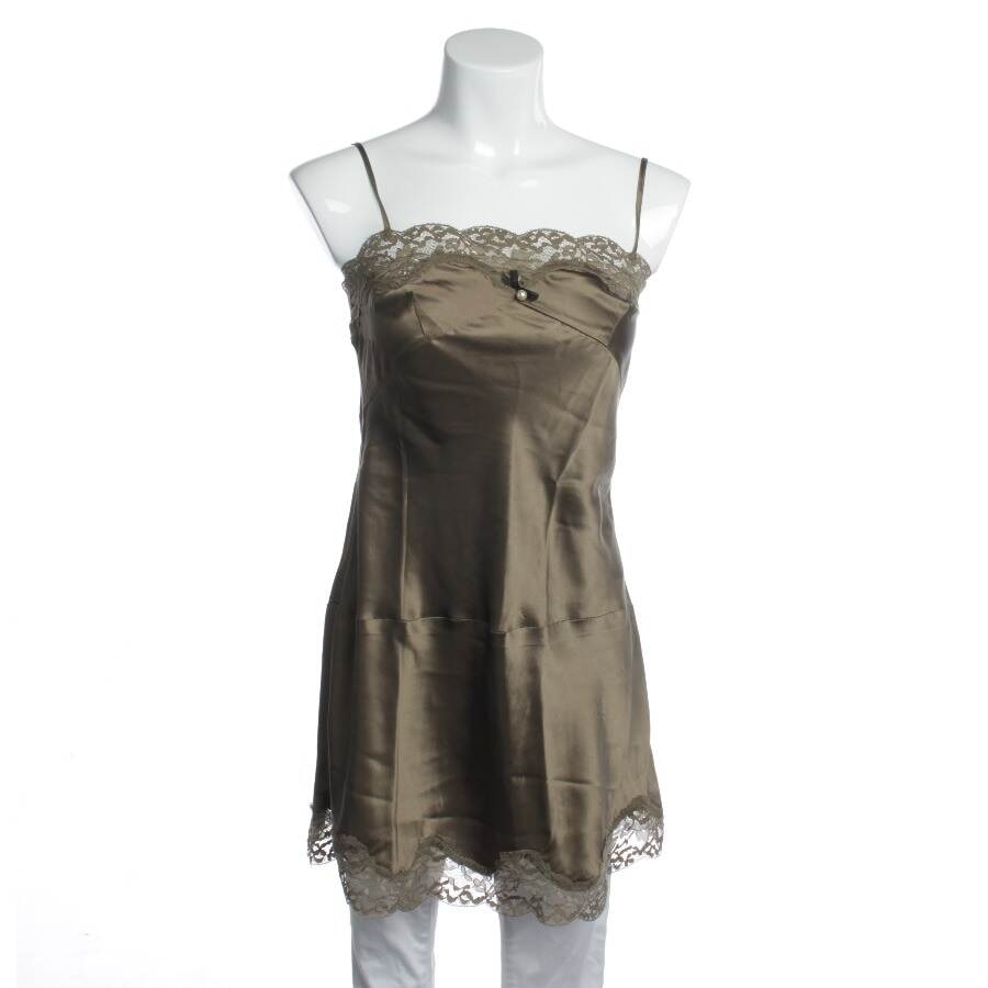 Image 1 of Silk Top XS Olive Green in color Green | Vite EnVogue