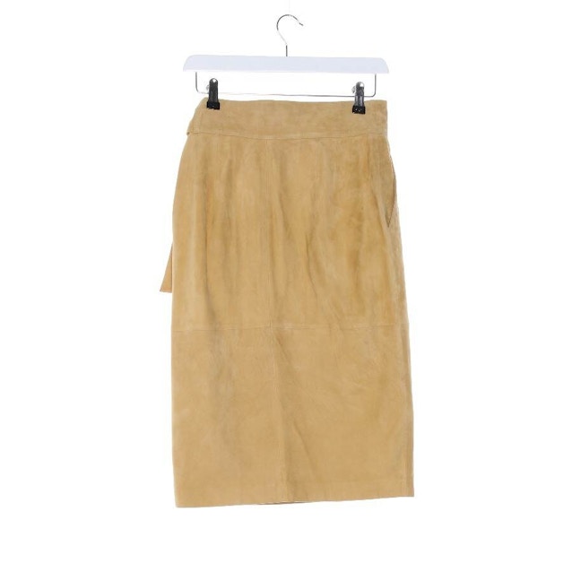 Leather Skirt 36 Mustard Yellow | Vite EnVogue