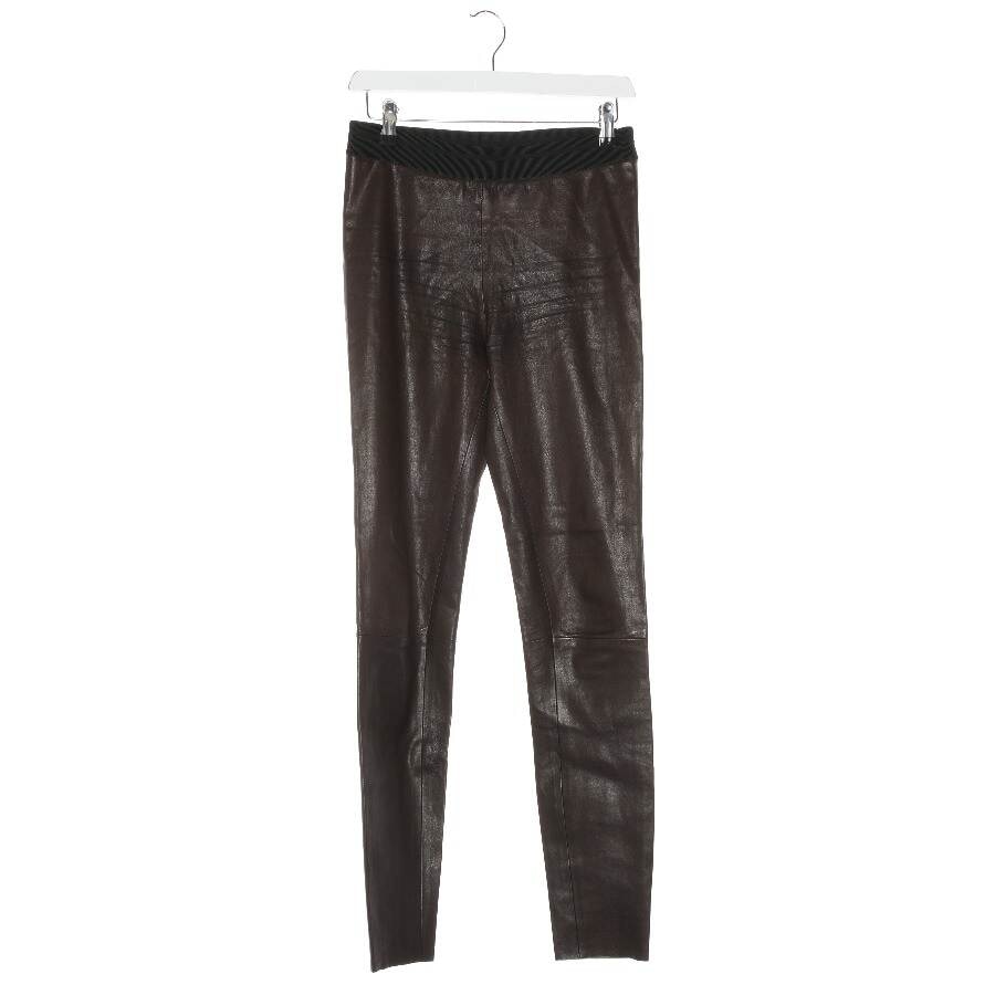 Image 1 of Leather Pants 34 Dark Brown in color Brown | Vite EnVogue