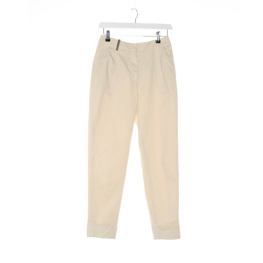 Image 1 of Trousers 36 Beige in color White | Vite EnVogue