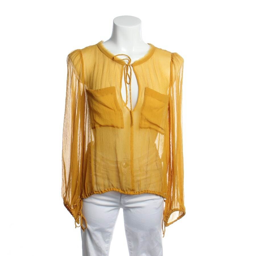 Image 1 of Silk Blouse 36 Mustard Yellow in color Yellow | Vite EnVogue