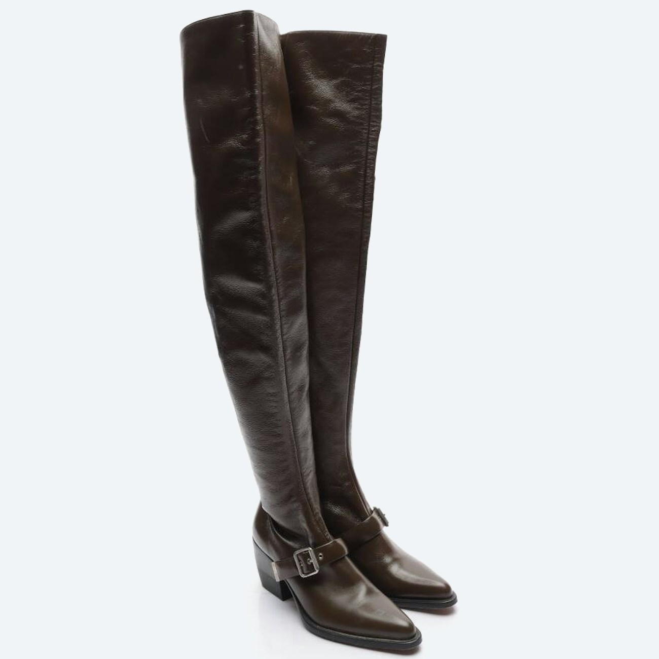 Image 1 of Overknee Boots EUR 40 Dark Brown in color Brown | Vite EnVogue