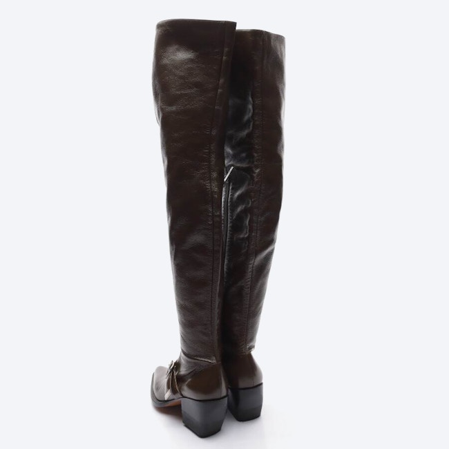 Image 2 of Overknee Boots EUR 40 Dark Brown in color Brown | Vite EnVogue