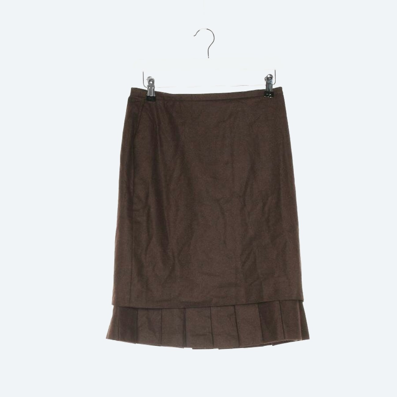Image 1 of Wool Skirt 40 Brown in color Brown | Vite EnVogue