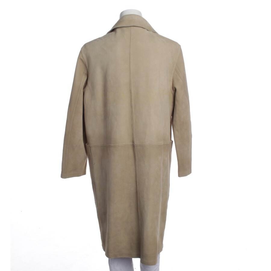 Image 2 of Leather Coat M Beige in color White | Vite EnVogue