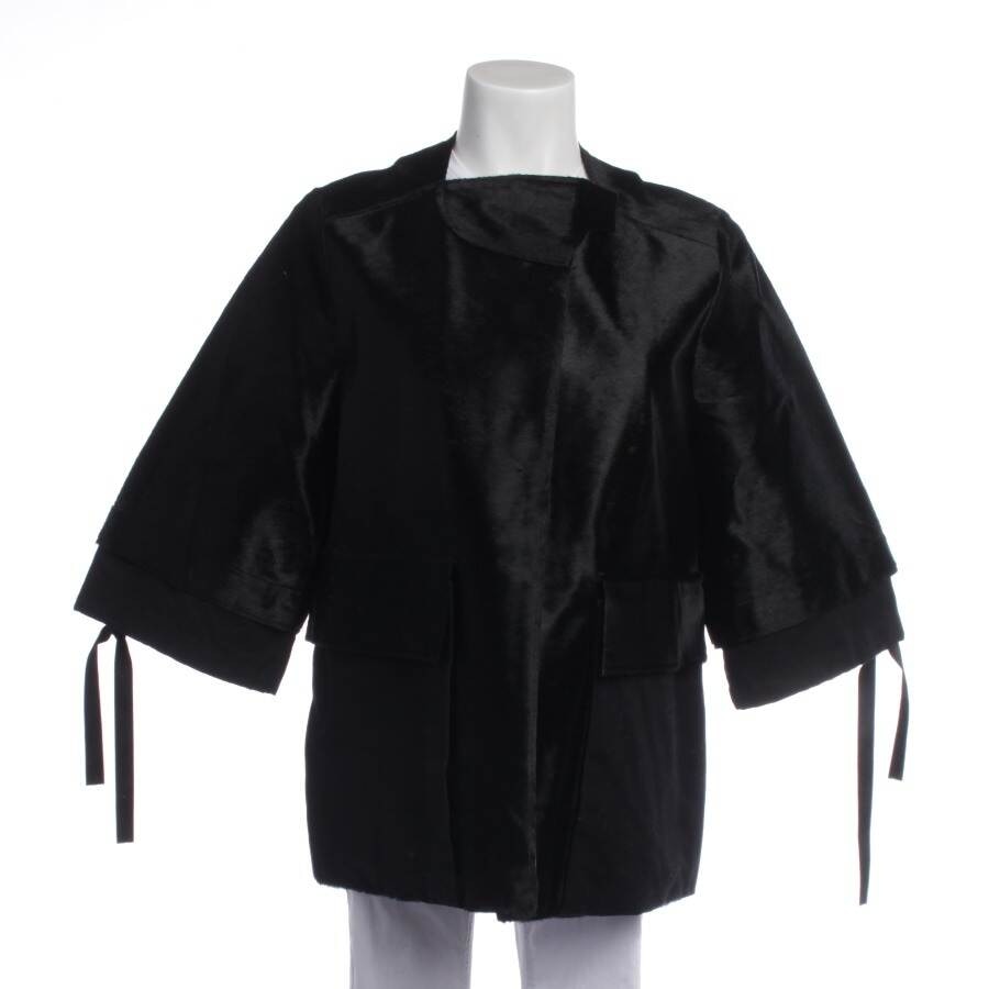 Image 1 of Leather Coat 36 Black in color Black | Vite EnVogue