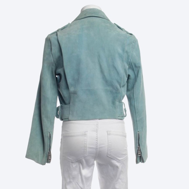 Image 2 of LeatherJacket 40 Turquoise in color Blue | Vite EnVogue