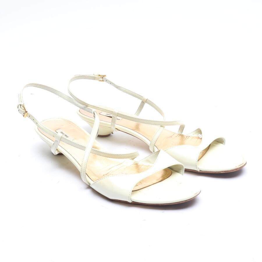 Image 1 of Heeled Sandals EUR 40 Cream in color White | Vite EnVogue