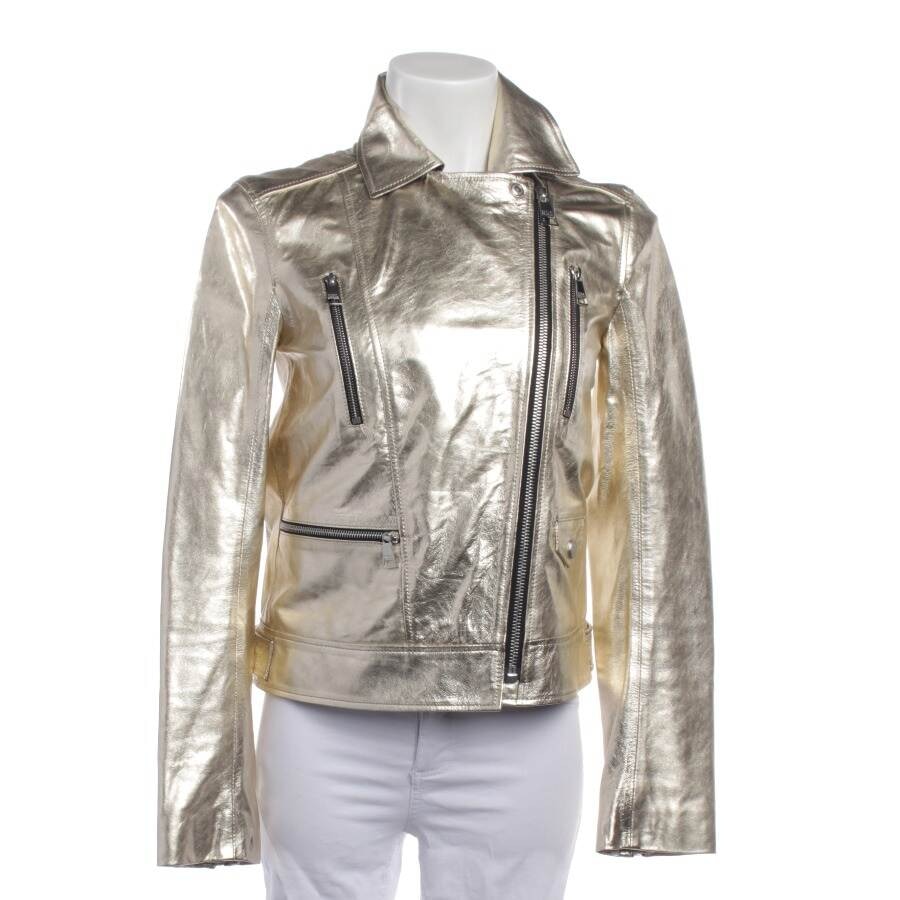 Image 1 of LeatherJacket 34 Gold in color Metallic | Vite EnVogue