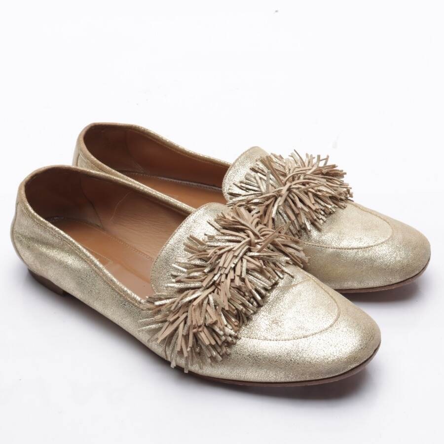 Image 1 of Loafers EUR 40.5 Gold in color Metallic | Vite EnVogue