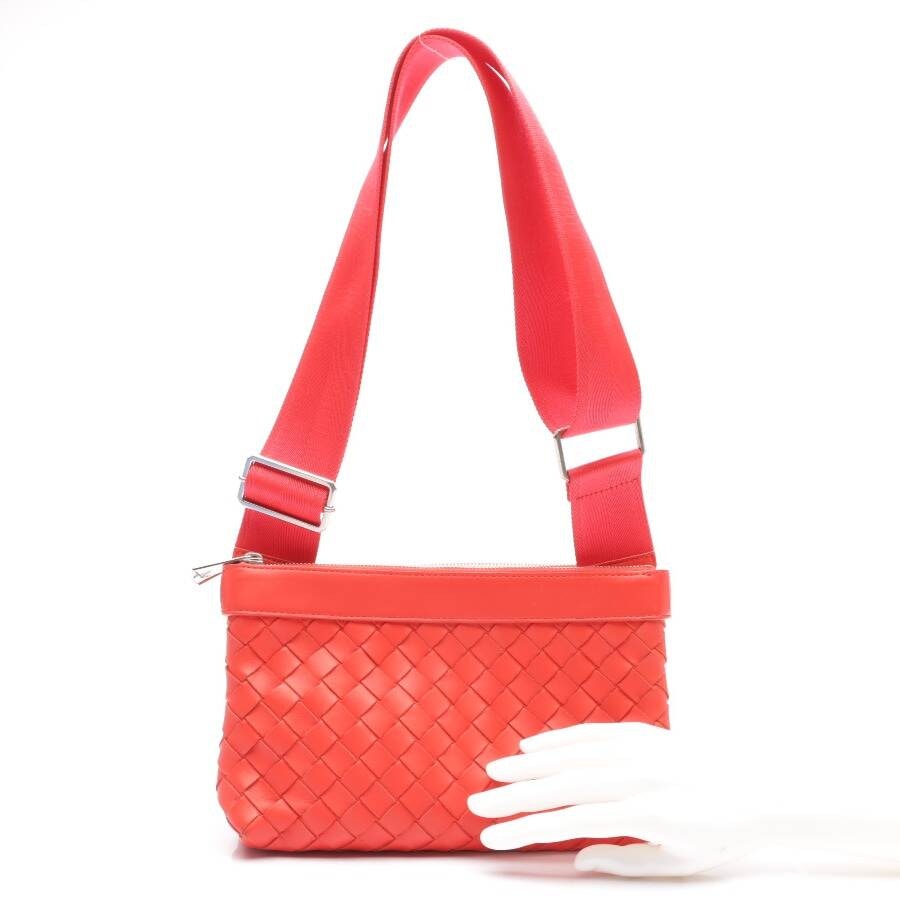 Image 2 of Intrecciato Nappa Hobo Shoulder Bag Red in color Red | Vite EnVogue