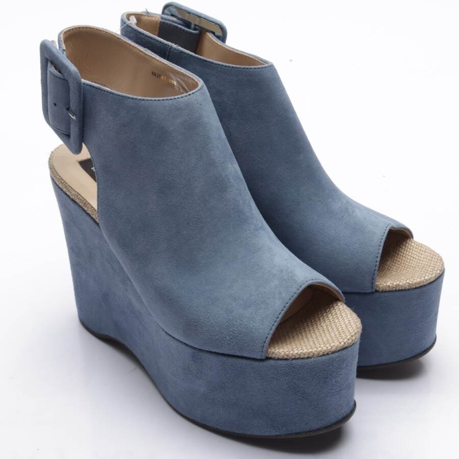 Image 1 of Wedges EUR38 Light Blue in color Blue | Vite EnVogue