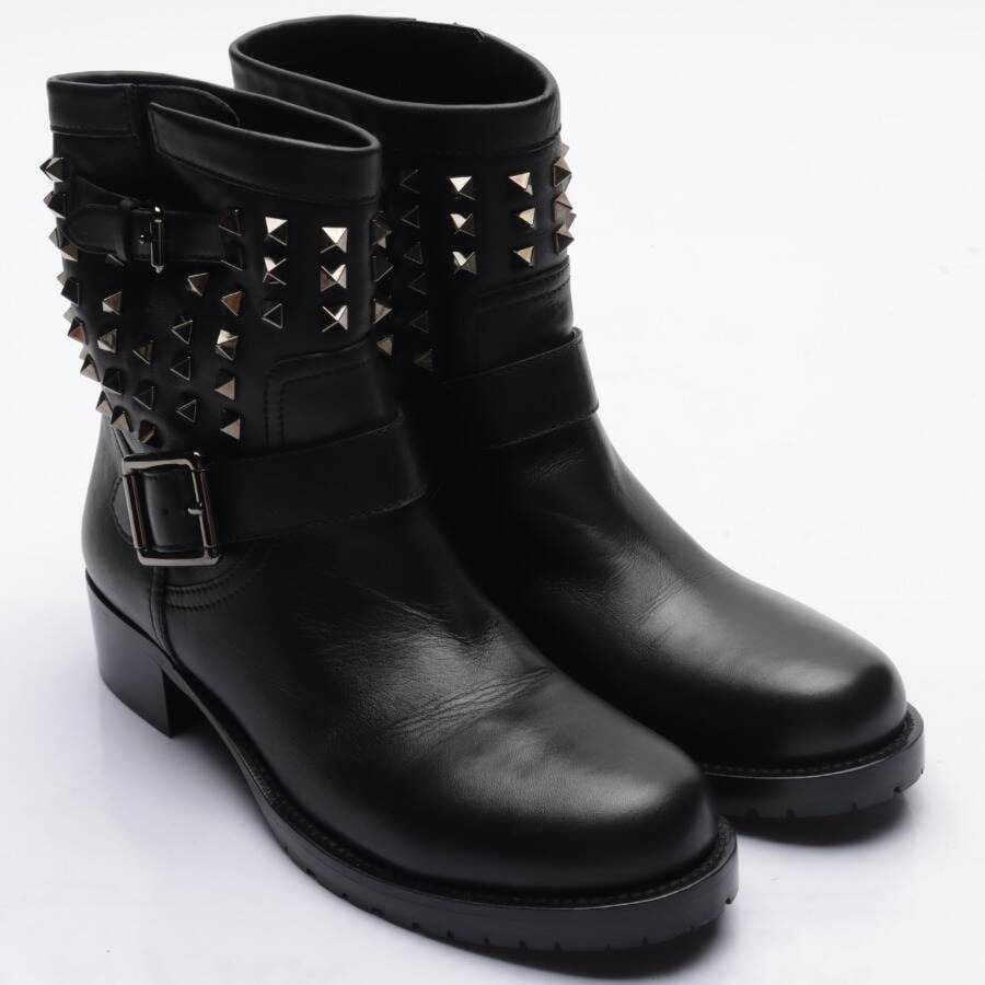 Image 1 of Rockstud Biker Boots EUR 40 Black in color Black | Vite EnVogue