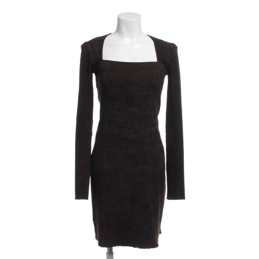 Image 1 of Leather Dress 36 Dark Brown in color Brown | Vite EnVogue