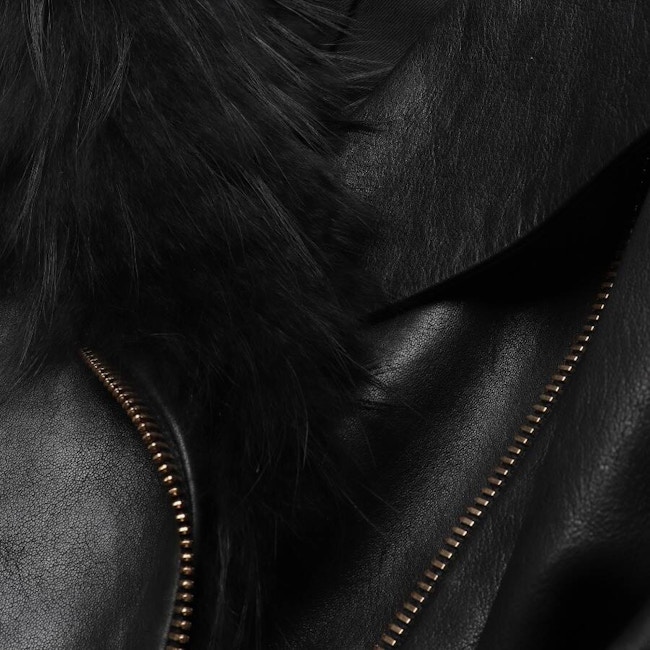 Image 4 of Leather Coat 38 Black in color Black | Vite EnVogue