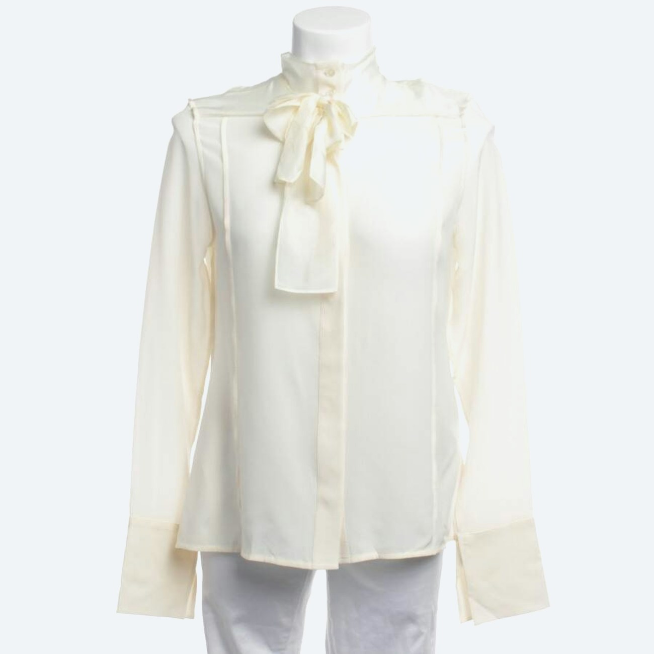 Image 1 of Silk Shirt 36 Cream in color White | Vite EnVogue