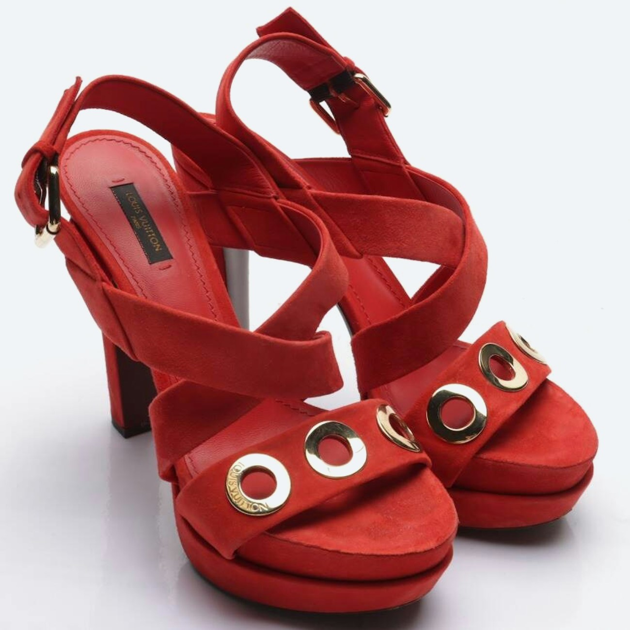 Image 1 of Heeled Sandals EUR 38.5 Light Red in color Red | Vite EnVogue