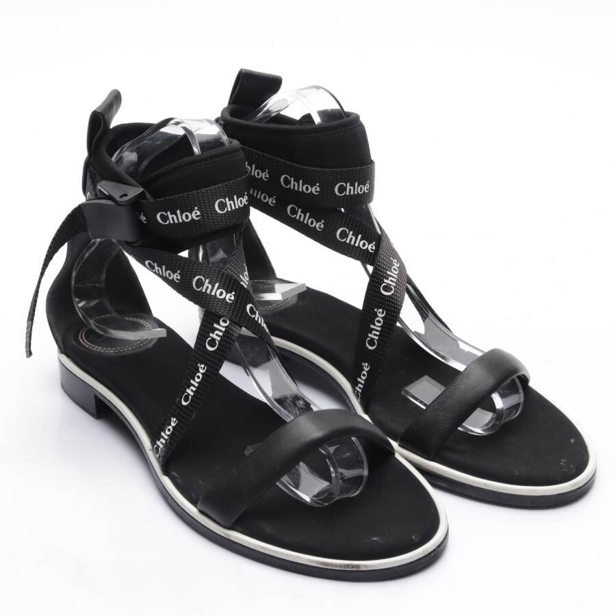 Image 1 of Strappy Sandals EUR38 Black in color Black | Vite EnVogue