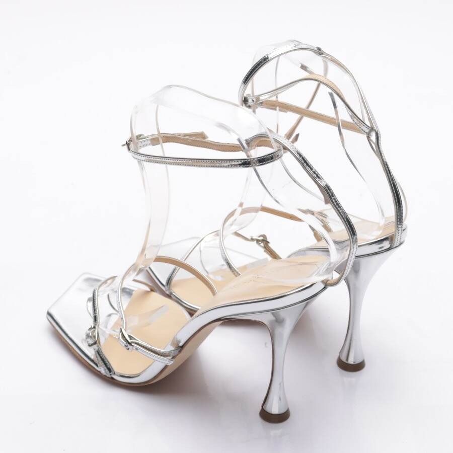 Image 2 of Heeled Sandals EUR 39 Silver in color Metallic | Vite EnVogue