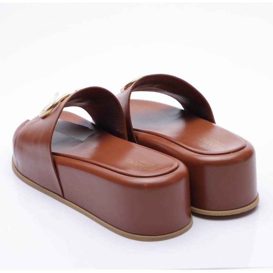 Image 2 of V-Logo Heeled Sandals EUR 40 Brown in color Brown | Vite EnVogue