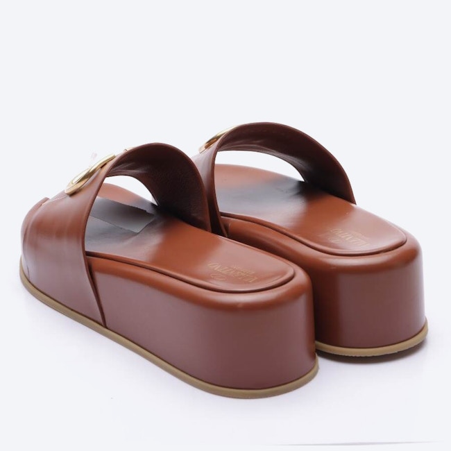 Image 2 of V-Logo Heeled Sandals EUR 40 Brown in color Brown | Vite EnVogue