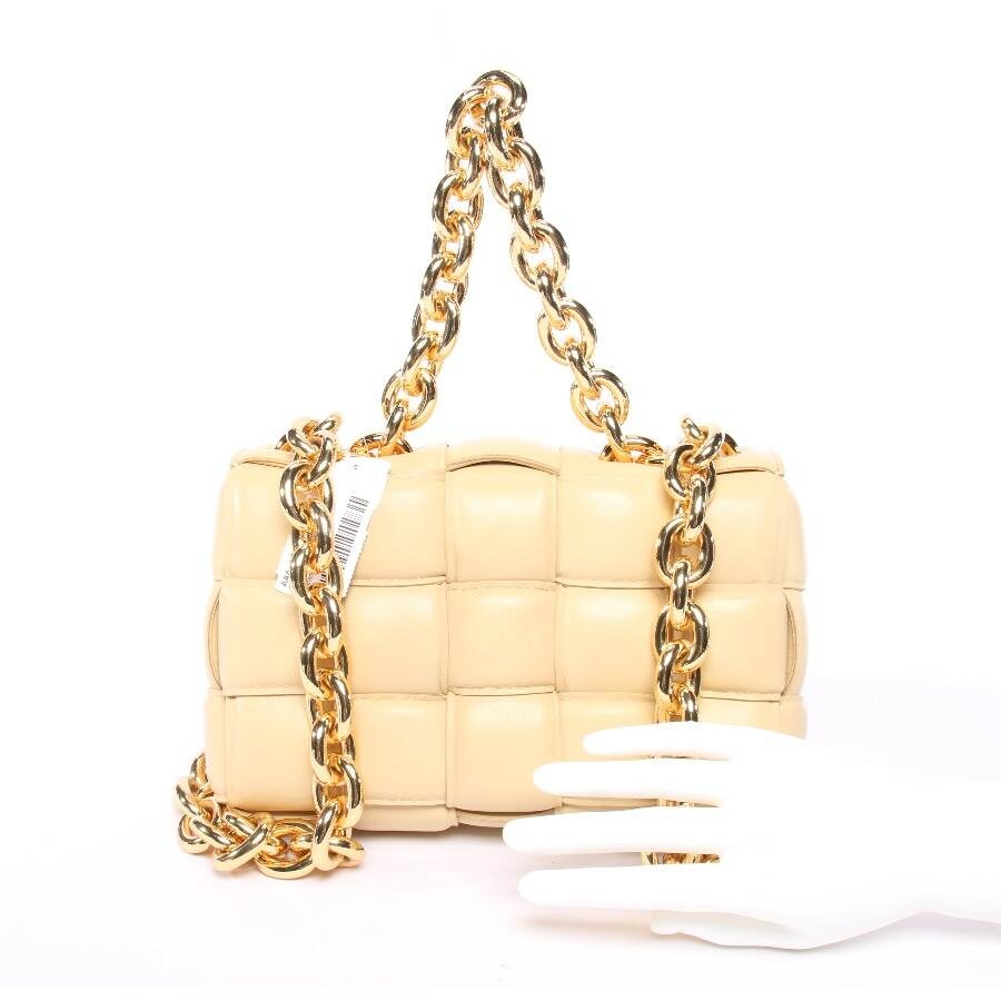 Image 2 of Padded Cassette Shoulder Bag Beige in color White | Vite EnVogue