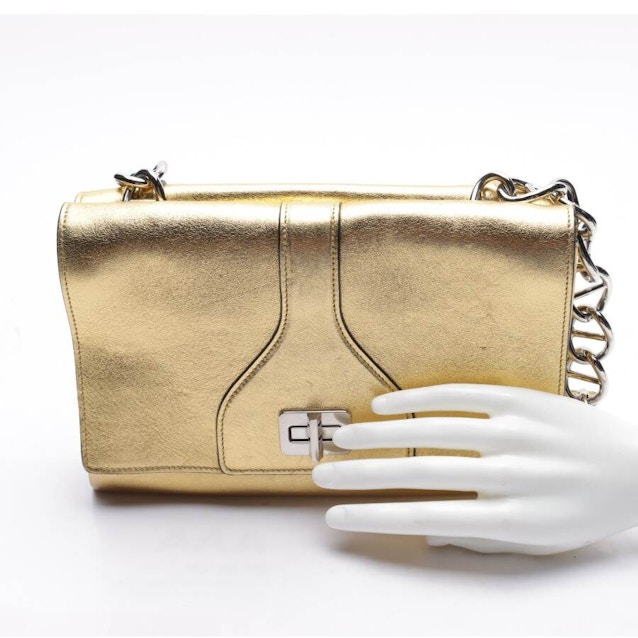 Image 1 of Pattina Vitello Soft Chain Shoulder Bag Gold | Vite EnVogue