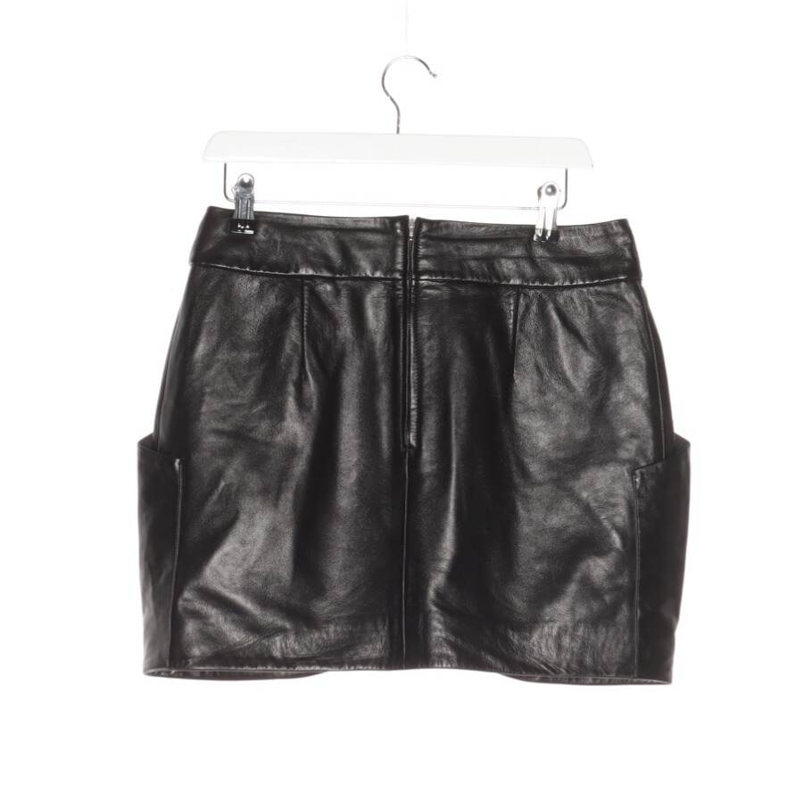 Image 2 of Leather Skirt 38 Black in color Black | Vite EnVogue